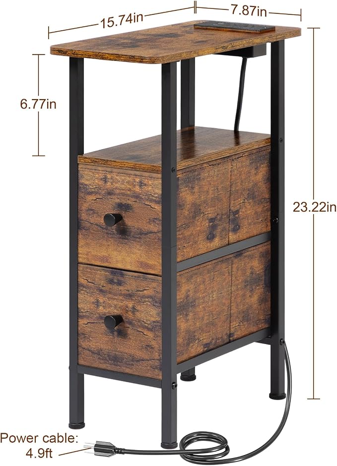 LOAKEKEL Narrow Nightstand - Image 3