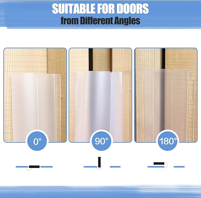 Finger Pinch Door Guard - Child Door Protector & Baby Proofing - 2 PCS Door Jam Shield Hinge Cover for 90 & 180 Degree Door Frames & Gates