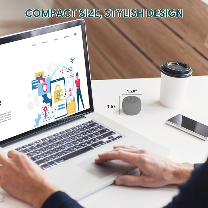 Babelio White Noise Sound Machine for Adults Kids Baby, Mini, 15 Non-looping Sounds, Timer, Memory Function, Easy to Pocket and Travel Gray