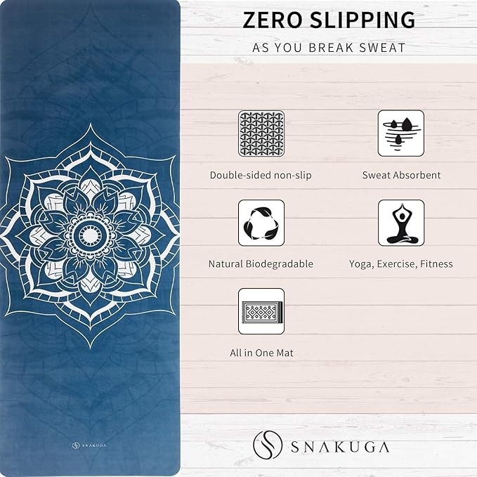 Travel Yoga Mat, Non Slip Exercise Suede Mat with Carry Bag, All-Purpose Fitness Mat with High Density Anti-Tear Surface for Women, Ideal for Pilates Workout (72'' x 24'' x 1.5mm Thick)