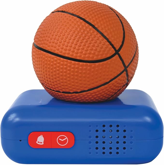 LEXiBOOK - Basketball - Basketball Nightlight Alarm Clock, Sounds and Melodies, LCD Backlit Screen, Luminous, Snooze, Blue/Orange, RL800BA