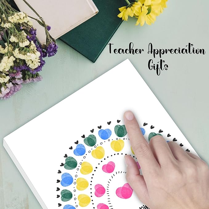 SHLINCO Teachers' Day Thank You Set, Suitable for Kindergarten, Primary and Middle School Classroom Souvenirs, Fingerprint Art Canvas DIY, Year-End Gifts for Class Teachers