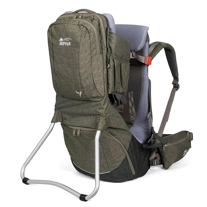 WIPHA Baby Backpack Carrier, Upgraded Carrying System Toddler Hiking Backpacks Carrier, Ergonomic Pro Baby Carrier Backpack with Safety Seat