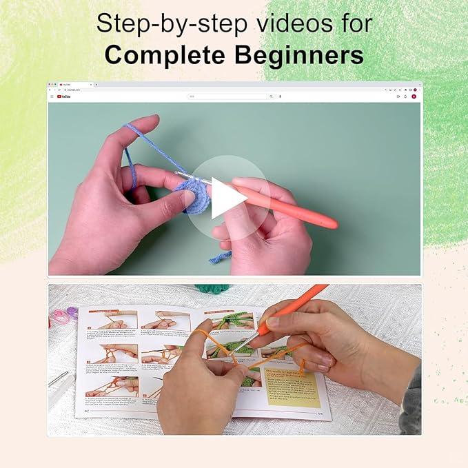 Utook Crochet Kit for Beginners，Crochet Starter Kits,Crochet Kits for Beginners Adults and Children, with Instructional Videos and Paper Tutorials, Handmade Crafts, Holiday Gifts (Bird)