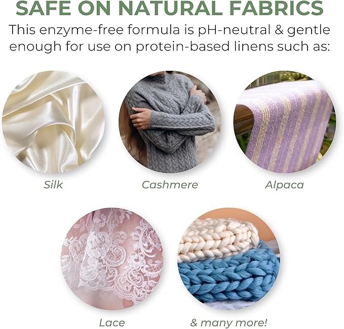 Heritage Park Silk & Wool Spring Magnolia Floral Scent, pH-Neutral Laundry Detergent - Enzymes-Free, Ultra Concentrated (4 fl oz Trial Size)