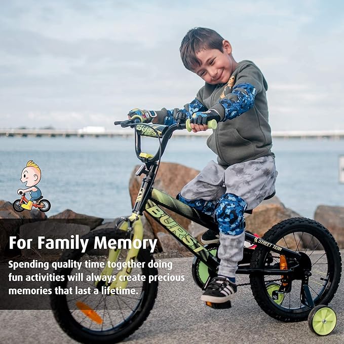 Soft-Style Kids Knee and Elbow Pads with Bike Gloves, Flexible Impact-Resistant Gear for Ages 2-11, Designed for Balance Bikes, Roller-Skating, and Skateboarding