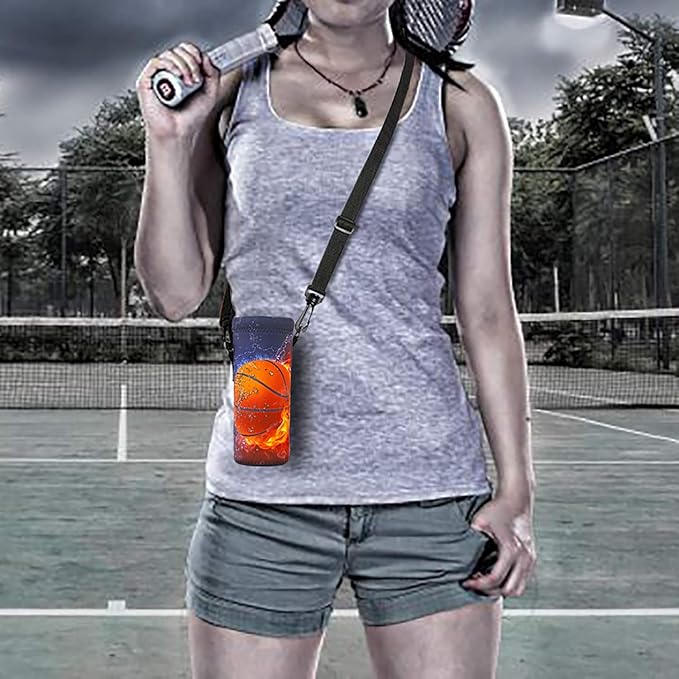 RICHEN Neoprene Water Bottle Carrier Bag with Adjustable Shoulder Strap,Insulated Water Bottle Cover for Stainless Steel/Glass/Plastic Bottles