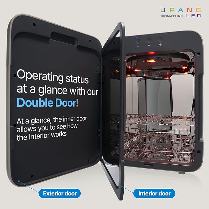 Signature UV LED Waterless Baby Bottle Sanitizer Large Capacity UV All-in-One Household Cleaning Sanitizing (Bianca White)