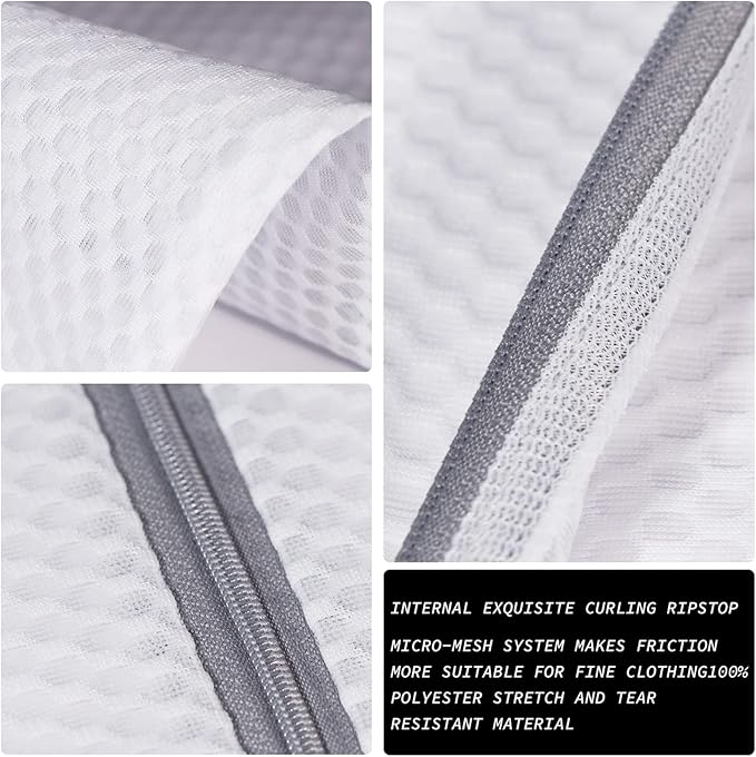 Extra Large Honeycomb Mesh Laundry Bag125gsm Net Fabric Durable and Reusable Delicate Wash Bag,Travel Organization Bag for Lingerie,Clothes,Jeans,Bath Towel,Sock (3 Large)