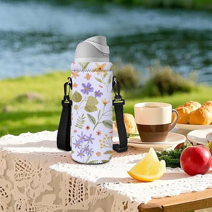 AUPET Water Bottle Bag Carrier,24oz/32oz Insulated Neoprene bottle Sling Holder Case Pouch Cover for 1000ML/750ML Bottles with Shoulder Strap for walking
