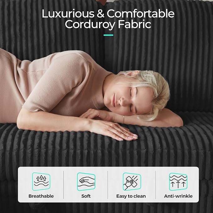 LINSY HOME Sectional Sleeper Sofa Pull Out Couches - Image 6