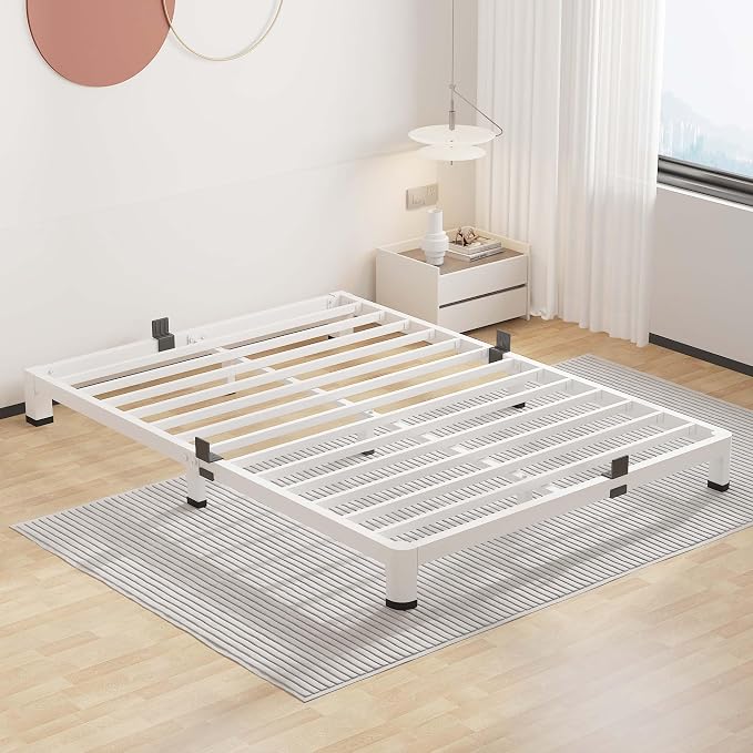 ROIL 4 Inch White Full Bed Frame by ROIL