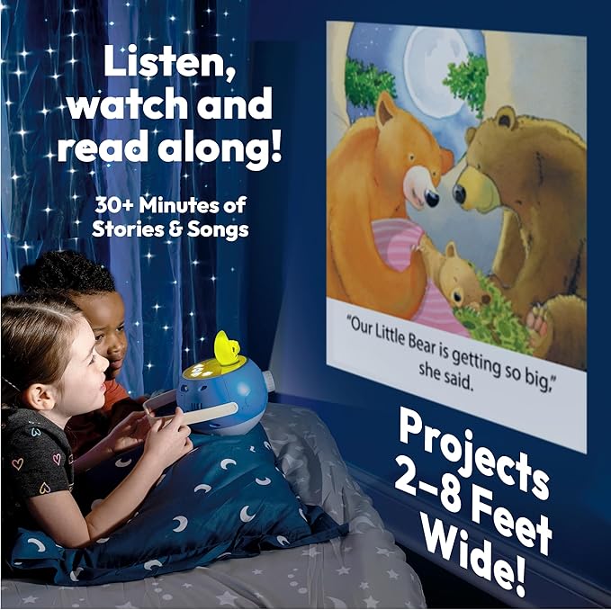 Bedtime Figurine Cartridge – Projects 5 Soothing Stories and 5 Bedtime Songs, Over 30 Minutes of Audio Content | Gift and Toy for Ages 3+