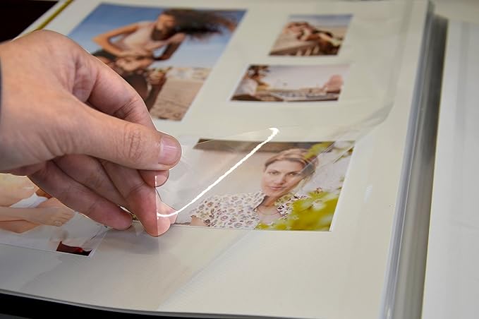 Self-Adhesive Photo Album, Dust-free, glue free and waterproof Scrapbook Album, Family album, Leather Cover, Hand Made DIY Albums Holds 3x5, 4x6, 5x7, 6x8,8x10 photos