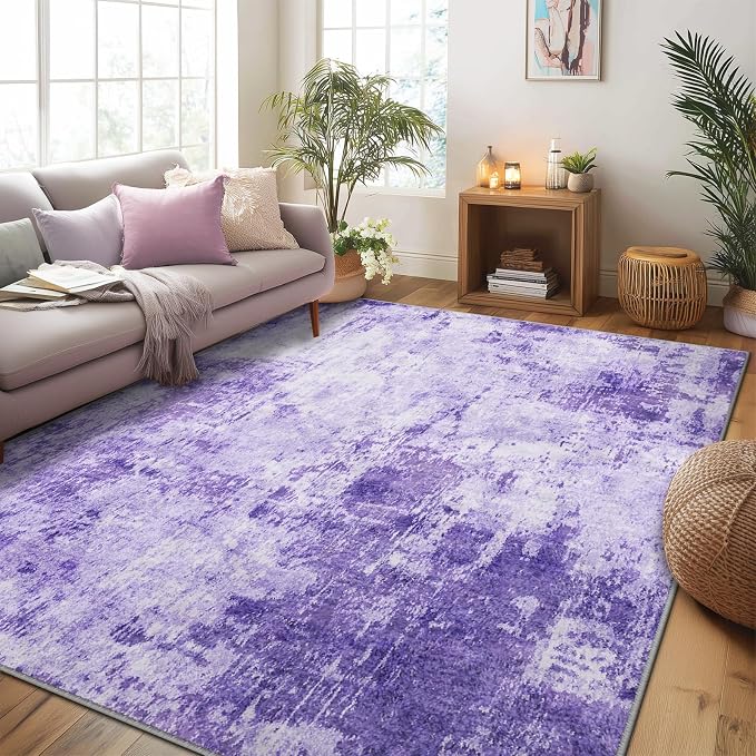 RELEANY Washable Area Rugs 5'x8' Non-Slip Modern Abstract Soft - Image 9