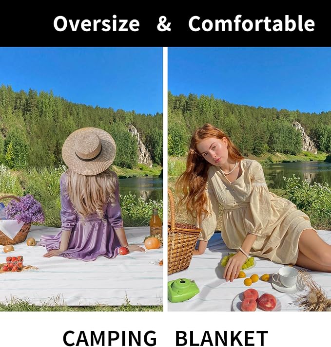 Giant Cotton Turkish Beach Towel Picnic Outdoor Blanket Women Men Birthday Beach Gift Car Travel Essentials Road Trip Summer Vacation Things Outside Items Roadtrip Camping Gear Rv Must Haves