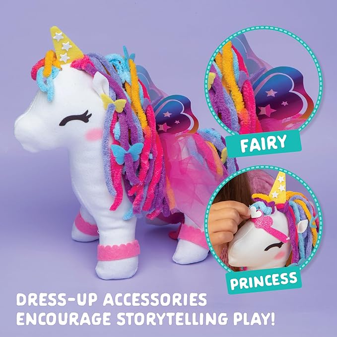 Craft-tastic - Make a Friend Unicorn - Mini Sewing Kit, Arts and Crafts, Kids Crafts, Craft Kit Makes 1 Easy-to-Sew Stuffie with Accessories, Bonus Travel Tote Included Ages 6+
