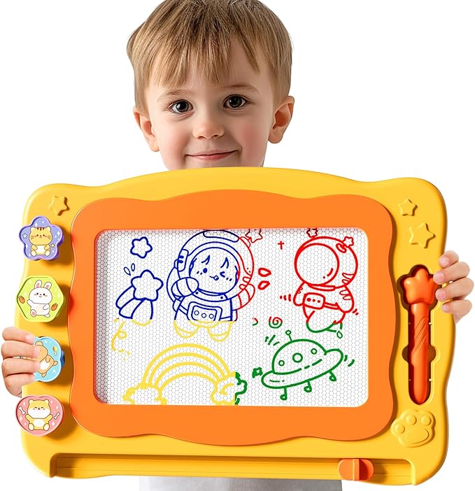 Large Magnetic Drawing Board Toddler Toys for 3 4 5 6 Year Old Kids Girls Boys, Doodle Board Montessori Preschool Educational Travel Toys Gifts for 3 4 5 6 Year Old Etch Sketch Erasable Writing Pad
