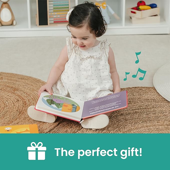 Binibi Spanish Musical Book for Babies & Toddlers 1-3 Los Pollitos Dicen & Other Nursery Rhymes | Spanish Learning for Kids | Bilingual Children's Book | Sound Book | Libro en español para bebés