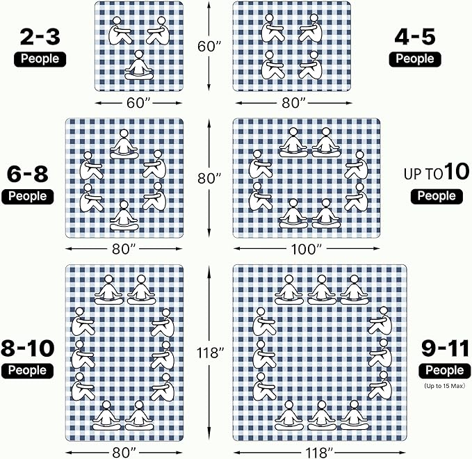 TigeJoy Extra Large Picnic Blanket Waterproof Foldable 80''x100'', Outdoor Picnic Mat Beach Blanket Sandproof for Park, Grass, Travel, Hiking, Camping Essentials, Gingham Picnic Blanket