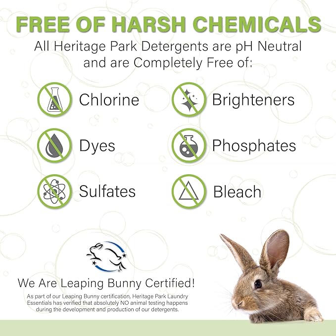 Heritage Park Silk & Wool Fragrance Free, Hypoallergenic, pH-Neutral Laundry Detergent - Dermatologist-tested, Sensitive Skin-Friendly, Enzymes-Free, Ultra Concentrated (4 Fl Oz)