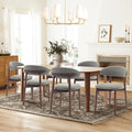 COLAMY Wooden Dining Room Chairs Set of 6, Modern Upholstered Fabric Dining by COLAMYHOME