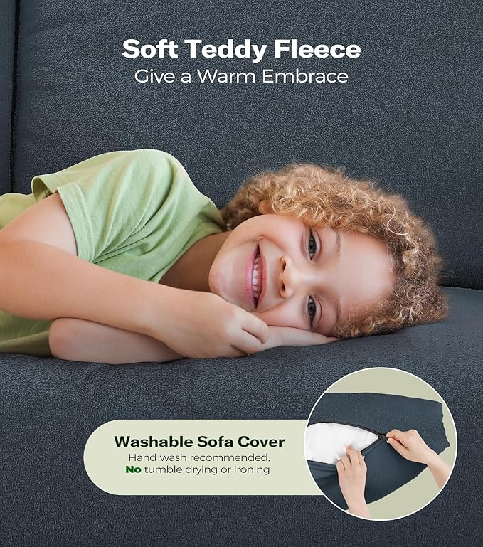 Welzona Loveseat, Comfy Teddy Love Seat - Image 3
