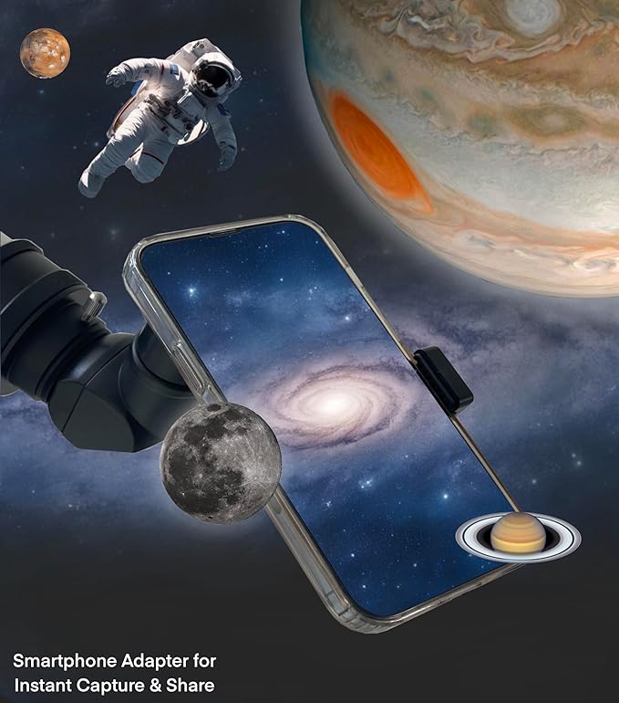 SpectrumOI Telescope for Kids, Telescope for Adults Astronomy Gifts, Telescope for Kids 8-12 - Premium EQ Refractor Telescope 80mm Aperture with Aspherical Eyepiece