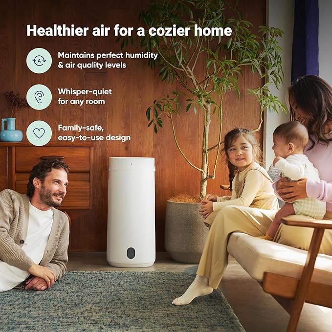 BLUEAIR 2-in-1 Purify + Humidify: Air Purifier and Humidifier with HEPASilent™ and 360° InvisibleMist™ Technology, Top Pour - covers 1,726 sqft in 60 minutes - Perfectly balanced air, one product