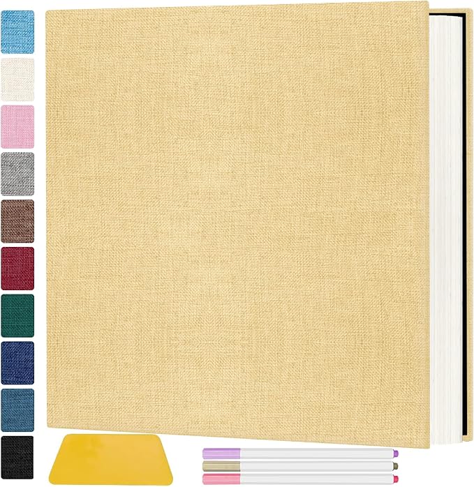 Zesthouse Photo Album Self Adhesive Pages, 60 Pages Magnetic Scrapbook Albums with Sticky Page,Photos Album Holds 8x10 & 5X7 & 4x6 & 6x8 & 3x5, Large Picture Book Ideal for Family,Wedding,Baby