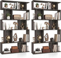 Giantex 5-Tier Bookshelves Set of 2, 10-Cube Geometric Bookcase by Giantex