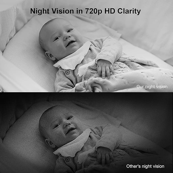 VTech VM818HD Baby Monitor, 5" 720p Screen, Night Light, 110-degree Wide-Angle True-Color DayVision, HD No Glare NightVision, 1000ft Range, 2-Way Talk, Secure Transmission No WiFi