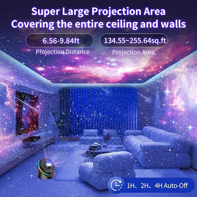 Meteor Galaxy Projector, 13 in 1 Planetarium Star Projector Starry Sky Night Light with Solar System Constellation Moon for Kids Adults Bedroom Ceiling Home Theater Living Room Decor