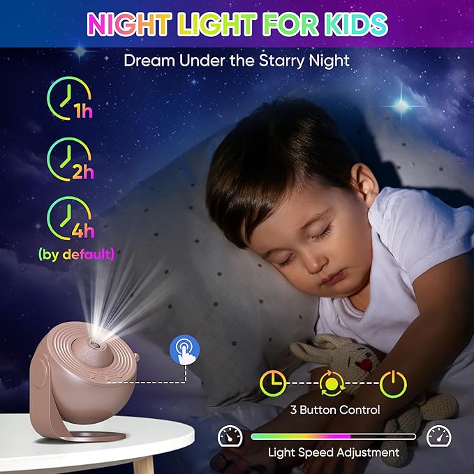 Galaxy Projector, 12 in 1 Planetarium Galaxy Star Projector for Bedroom, 360° Rotating Galaxy Star Night Light Projector for Kids, Home Theater, Ceiling, Room Decoration, Pink, ‎BL-DQY02