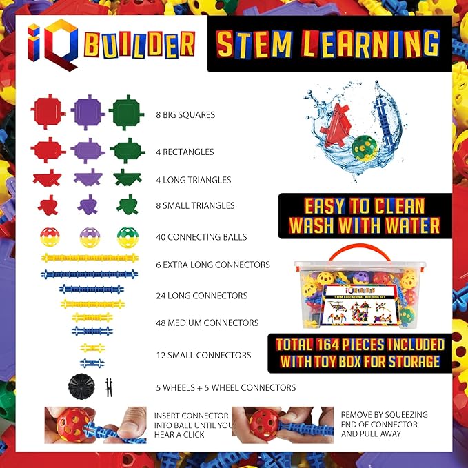 | STEM Learning Toys | Creative Construction Engineering | Fun Educational Building Set for Boys & Girls Ages 3-10 | Top Blocks Game Kit