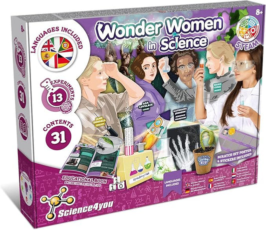Science4you Wonder Women Science Kit with Science Experiments for Kids Age 8-12+, Toy for 8+ Year olds Girls with Craft Set for Girls who Loves Science - Stem Toy Age +8 with Science Kit for Kids…