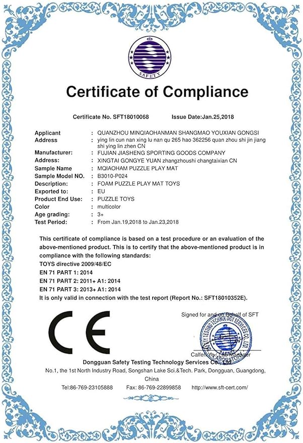 MQIAOHAM® 18 Pieces Puzzle Play Mats, Soft Baby Play Mat, Kids Interlocking Foam Floor Tiles, Toddlers Carpet Playmats G301018-101103109