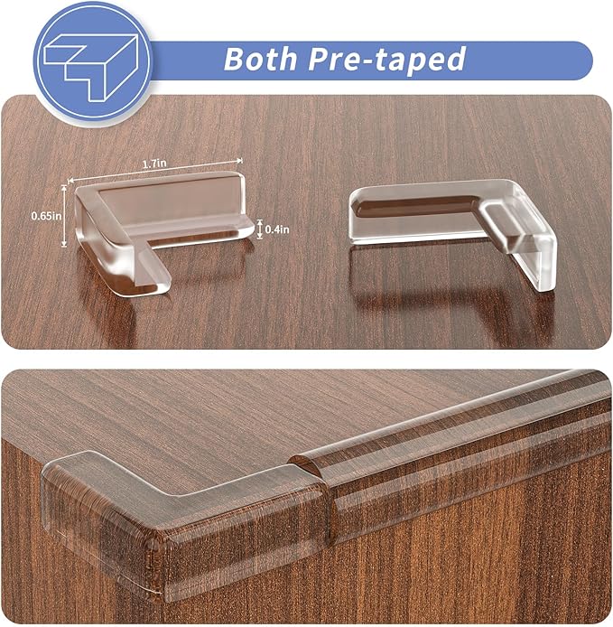 Corner Protectors,16.4ft(5M) Clear Corner Protector Baby Proofing, Soft Edge Protectors, Corner Guards Furniture Corner&Edge Safety Bumpers with Upgraded Strong Adhesive for Furniture&Sharp Corners