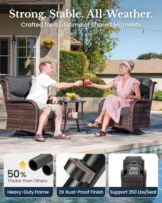 HILLGA 3-Piece Luxury Patio Furniture Set - Image 6