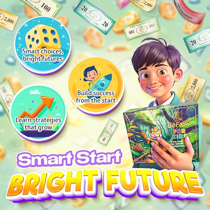 BeFree for KIDS – Fun Money & Financial Literacy Board Game | Teach Kids Smart Money Skills, Investing & Saving | Educational Strategy Game for Ages 7+ | Great for Family Game Night & Cash Flow Learn!