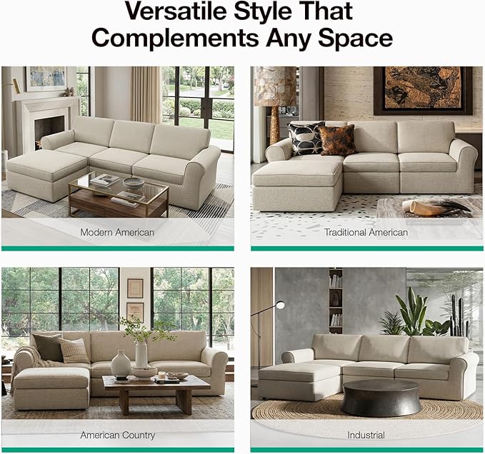 Novilla 108" Modular Sectional Sofa, Modular Sectional Couches - Image 21