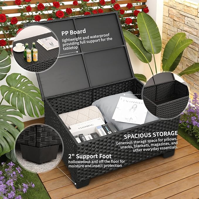 Rattaner 6 Pcs Outdoor Furniture Sets Patio Furniture Set - Image 8