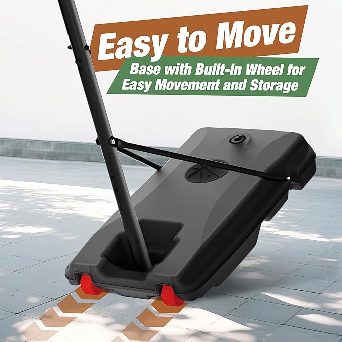 Mayfire Kids Basketball Hoop Adjustable Height 4-8.5 FT, Portable Basketball Goal System with 33'' Shatterproof Backboard for Kids Youth Teens in Driveway, Backyard, Outdoor Play