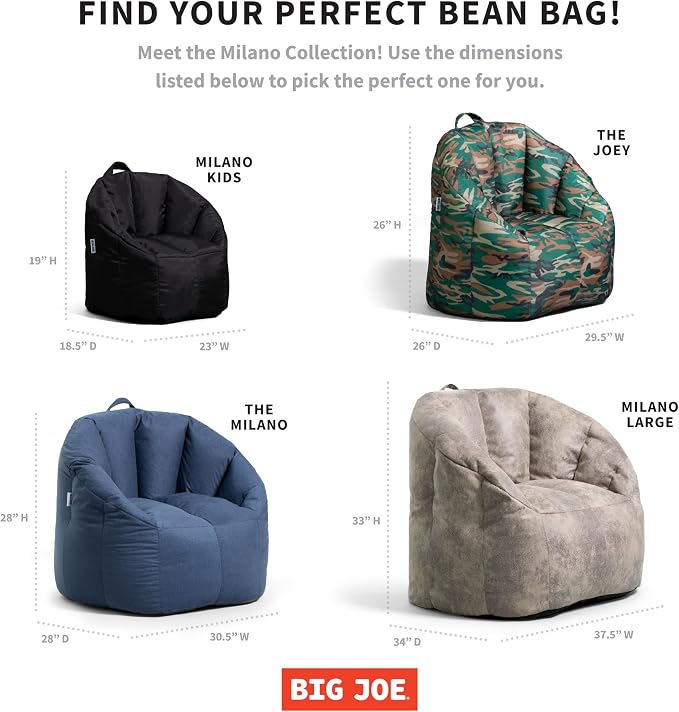 Big Joe Milano Large Bean Bag Chair - Image 8