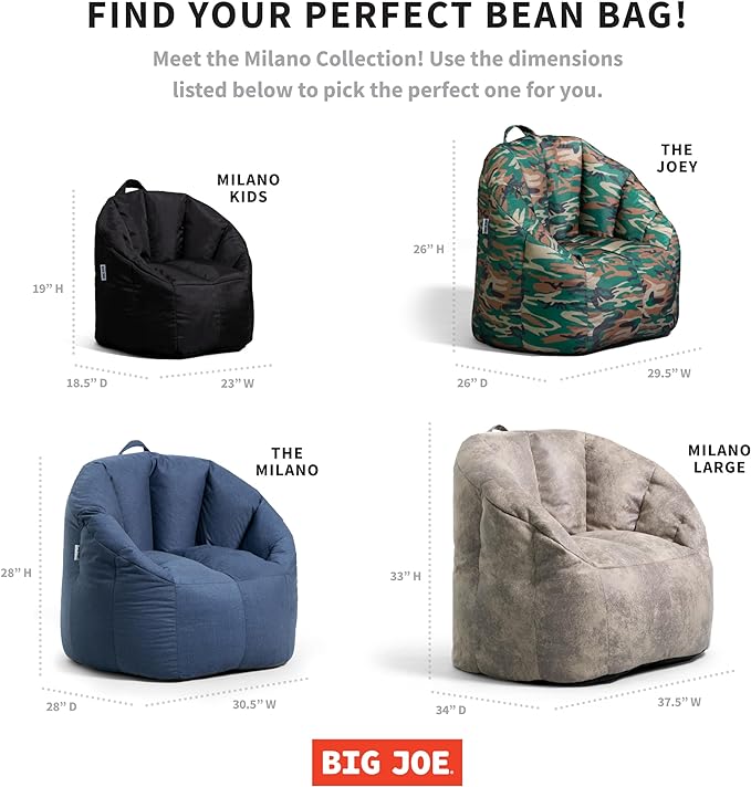 Big Joe Milano Child-Sized Bean Bag Chair - Image 7