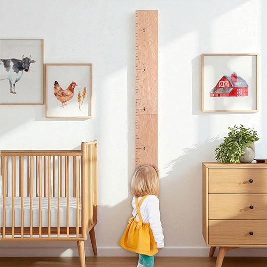 Wood Growth Chart for Wall - Growth Chart Wood Growth Chart for Kids Wooden Ruler Growth Chart Child Height Wall Chart Grow Chart for Wall Kids Wall Ruler Height Chart-Modern Natural