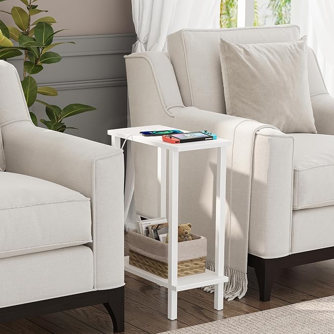 TUTOTAK Small Side Table, Narrow End Table, Skinny Sofa Table, Slim Nightstand - Image 5