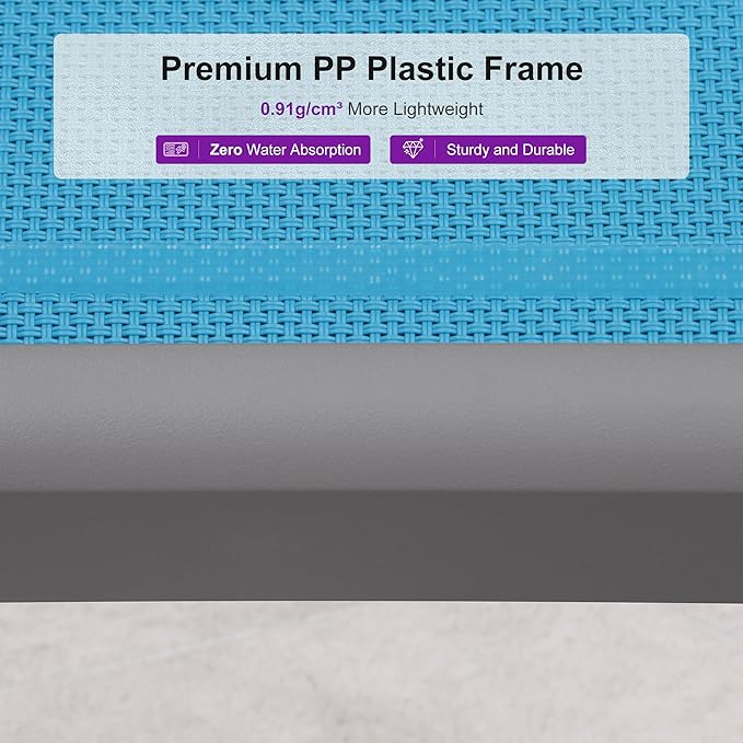 PURPLE LEAF Patio Chaise Lounge Chair Set Outside Aluminum Plastic Stackable - Image 6