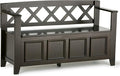 SIMPLIHOME Amherst Entryway Storage Bench by SimpliHome