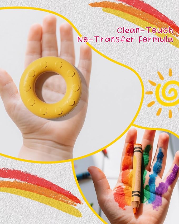 NewFamily Jumbo Crayons for Toddlers – Easy-Grip Unbreakable Non-Toxic Enlighten Sensory Toys | OT & Autism Therapy | Gift-Ready Set for Kids